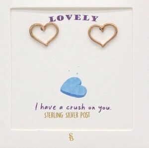 Gold Heart 0.5" Simple Everyday Stud Earrings Casual Fashion Accessory